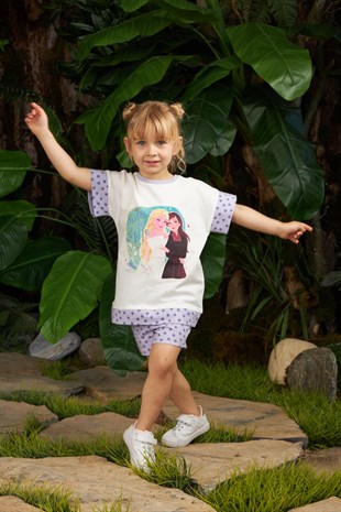 Disney Elsa 3 parça kız çocuk pijama takımı
